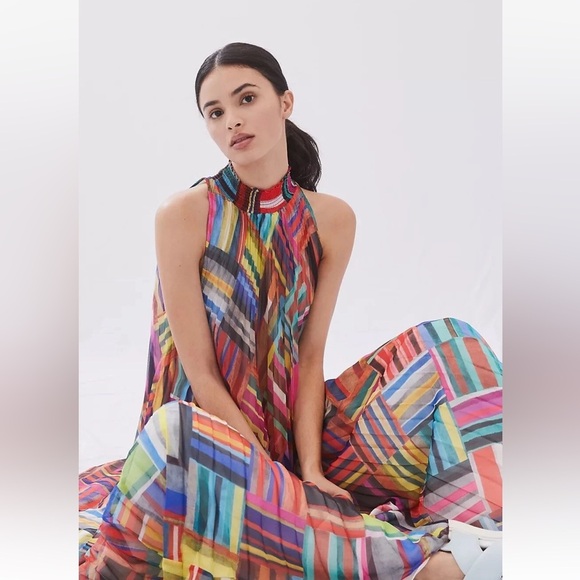 Anthropologie Dresses & Skirts - Anthropologie - Ranna Gill Colorful Geometric Maxi Dress size M